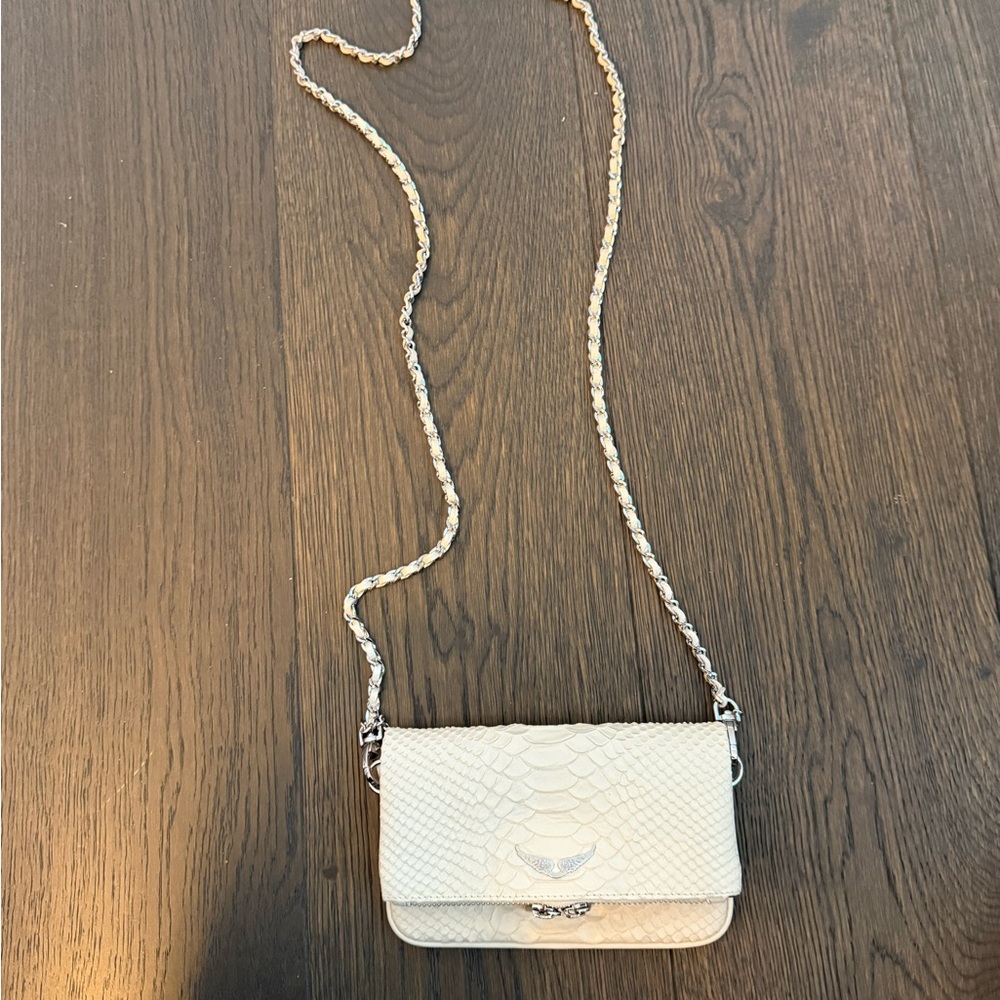 Zadig & Voltaire Rock Nano Embossed Snake Shoulder Crossbody Bag